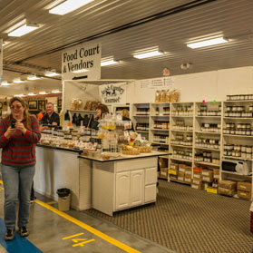 Amish Country Gourmet at the Walnut Creek Amish Flea Market in holmes County near Sugarcreek,Ohio in Amish Country,shop antiques and more
